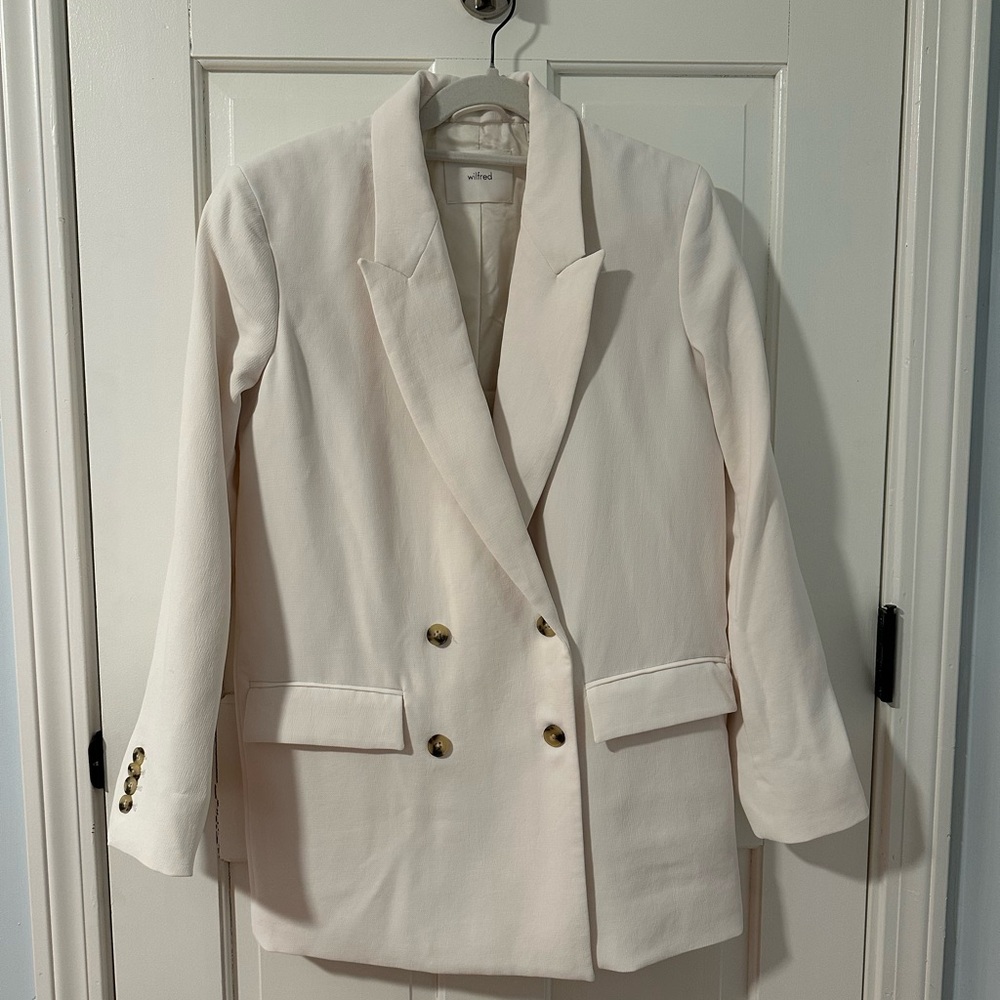 Aritzia Wilfred Cherrelle Blazer (XS) Light Birch